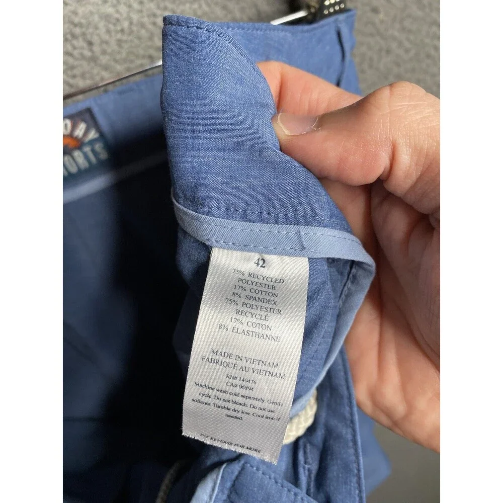 FAHERTY Huckberry All Day Short Men's Size 42 Blue 9 Inch Inseam Stretch Pockets